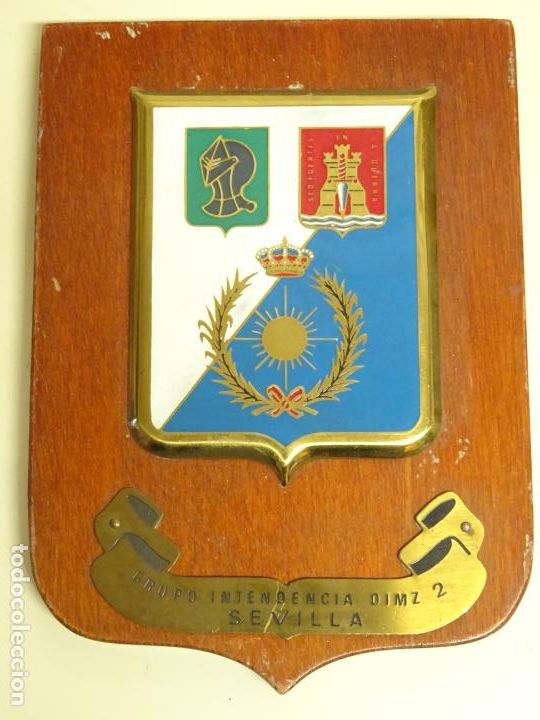 Militaria: METOPA MILITAR. GRUPO INTENDENCIA DIMZ 2 SEVILLA. 20 CM. 200GR