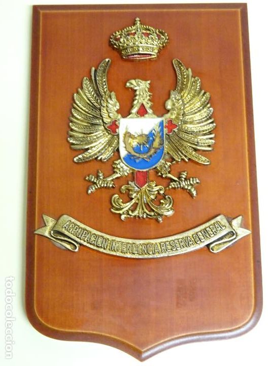 Militaria: METOPA MILITAR. AGRUPACI&Oacute;N INTENDENCIA RESERVA GENERAL. 26 CM. 540GR