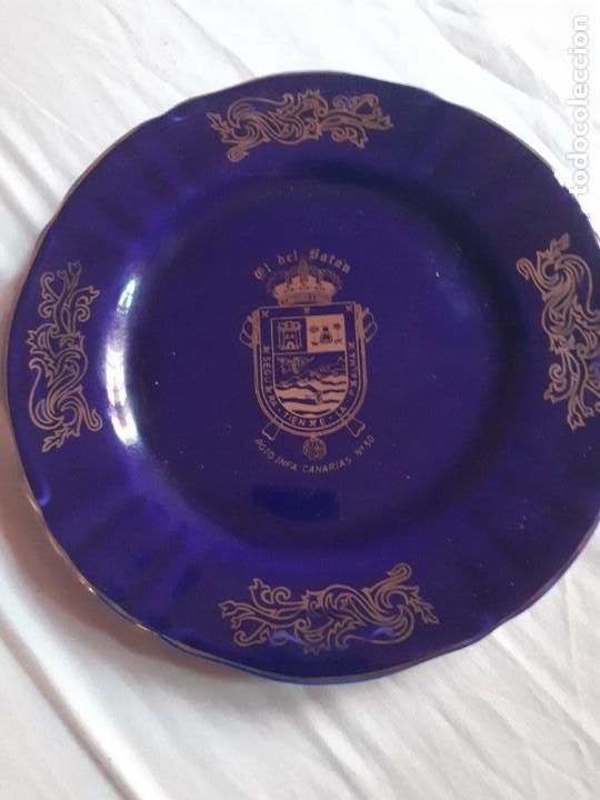 Military Antiques: Antiguo plato cer&aacute;mica de promocion militar regimiento infanter&iacute;a Canarias 50 el del bat&aacute;n