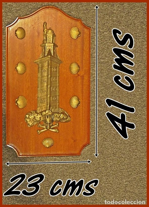 Military Antiques: 779..Espectacular Escudo de La Coru&ntilde;a.....Mide.....41 X 23 cms....Pesa....2,600 kgs