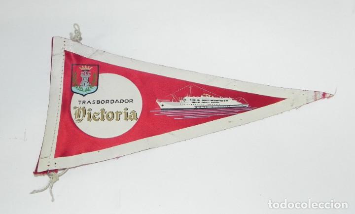 Military Antiques: Banderin del Barco transbordador VICTORIA, MIDE 27,5 CMS.