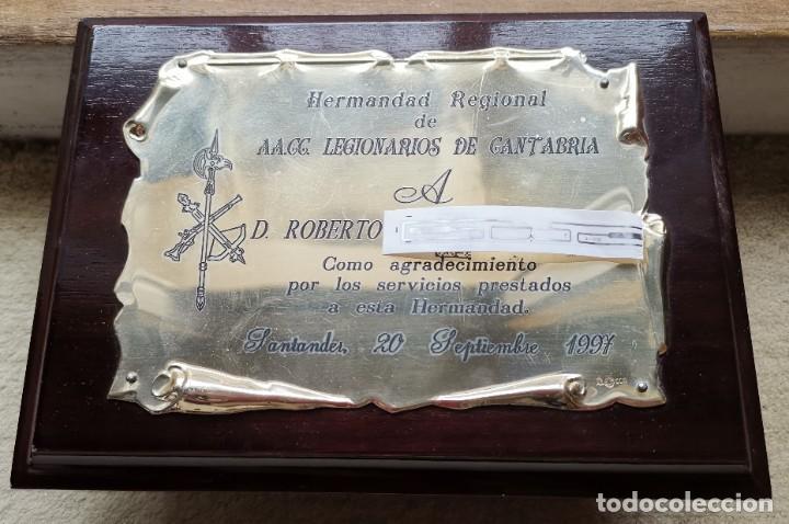 Militaria: Placa Asociaci&oacute;n Hermandad Regional de Legionarios de Cantabria - Legi&oacute;n Espa&ntilde;ola - Santander 1997