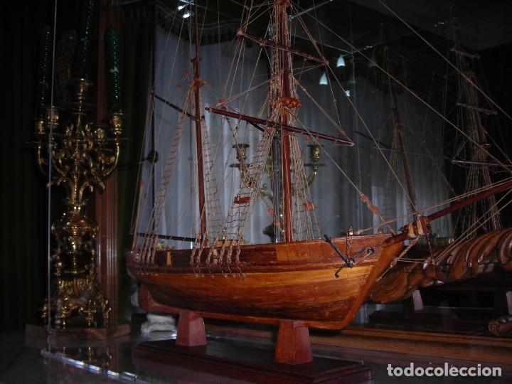 Military Antiques: Preciosa maqueta del bergant&iacute;n goleta tipo LE HUSSARD, de la marina de guerra francesa (1.848).