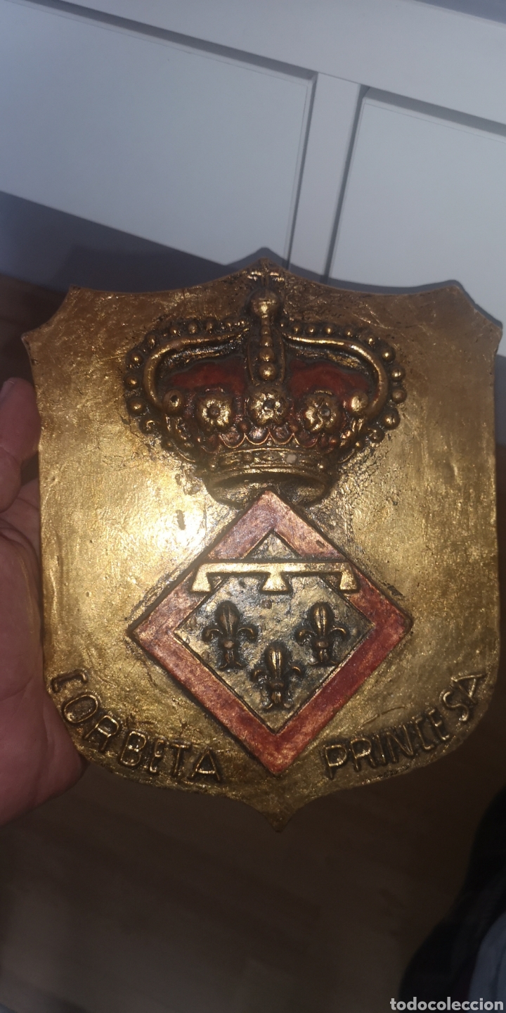 Militaria: Antigua metopa de la corbeta princesa realizada en barro cocido, medidas 21 cm por 16cm