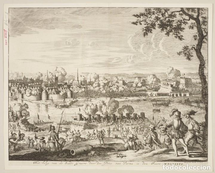 Militaria: R&Eacute;PLICA L&aacute;mina Sitio de Grave, Holanda. 1586. Guerras de Flandes. Tercios Espa&ntilde;oles. Siglo XVI