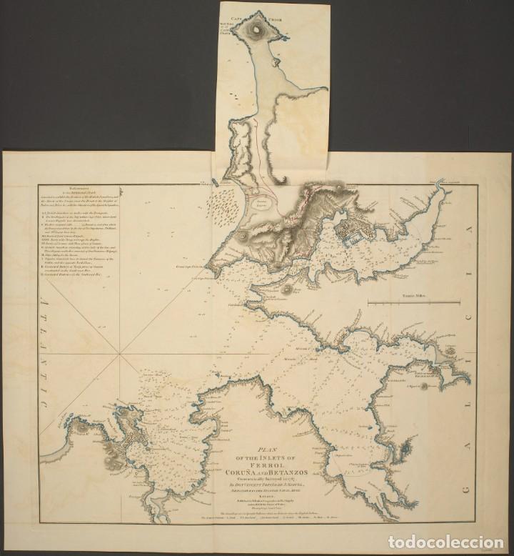 Militaria: R&Eacute;PLICA L&aacute;mina Ataques de Ferrol, La Coru&ntilde;a, Betanzos, Galicia. Espa&ntilde;a - Inglaterra 1800. Guerra Ang