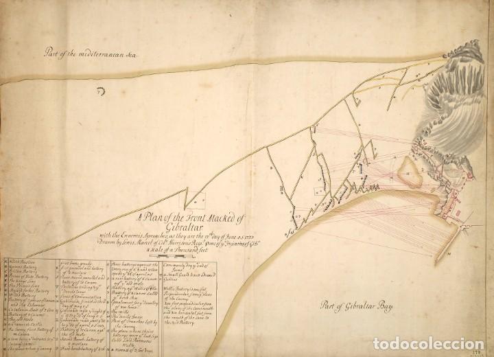 Militaria: R&Eacute;PLICA L&aacute;mina Sitio de Gibraltar, C&aacute;diz, Andaluc&iacute;a. Espa&ntilde;a - Inglaterra 1727. Guerra Anglo Hispana.
