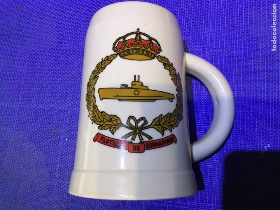 Military Antiques: DOS JARRAS DE CERVEZA ARMADA. FLOTILLA DE SUBMARINOS