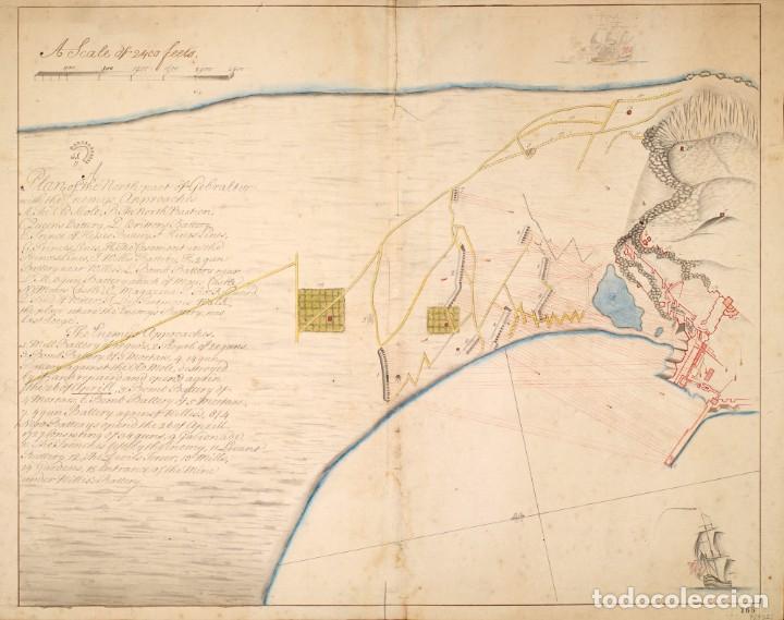 Militaria: R&Eacute;PLICA L&aacute;mina Sitio de Gibraltar, C&aacute;diz, Andaluc&iacute;a. Espa&ntilde;a - Inglaterra 1727. Guerra Anglo Hispana.