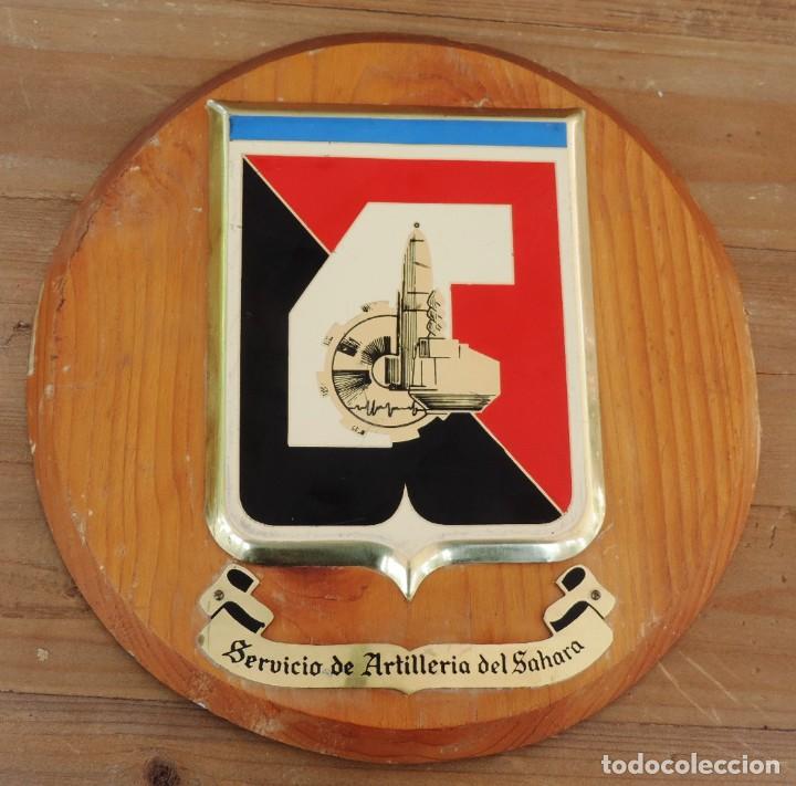 Military Antiques: METOPA MILITAR DEL SERVICIO DE ARTILLERIA DEL SAHARA, MIDE 25 cms.