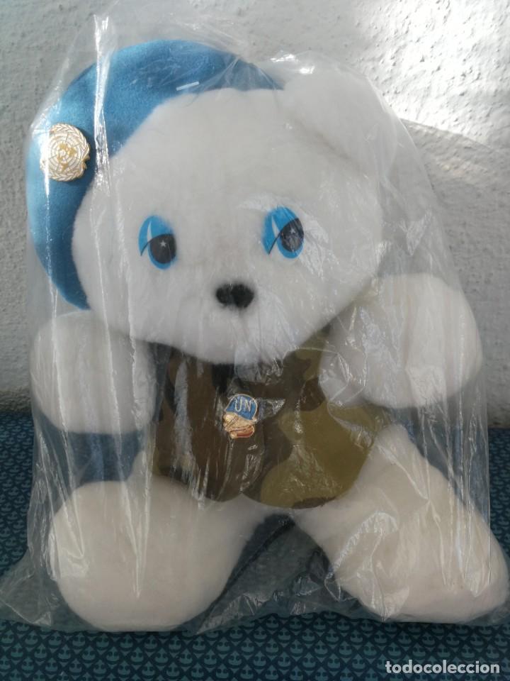 Militaria: OSITO DE PELUCHE MILITAR DE CASCO AZUL