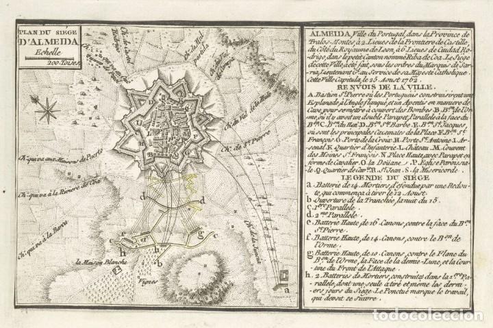 Militaria: R&Eacute;PLICA L&aacute;mina Sitio de Almeida, Portugal. Marqu&eacute;s de Sarri&aacute;, Espa&ntilde;a. 1762. Siglo XIX. Guerra