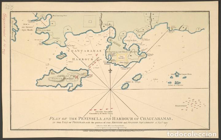 Militaria: R&Eacute;PLICA L&aacute;mina Acci&oacute;n de Chaguaramas, Trinidad y Tobago. Armada Espa&ntilde;a &ndash; Inglaterra 1797 Siglo XVIII