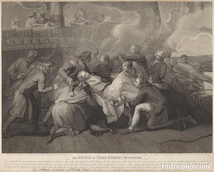 Military Antiques: R&Eacute;PLICA L&aacute;mina Batalla de Iles des Saintes, Guadalupe. Francia &ndash; Inglaterra. 1782. Siglo XVIII