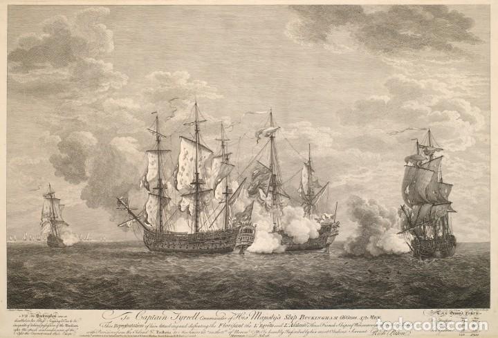Military Antiques: R&Eacute;PLICA L&aacute;mina Batalla de Guadalupe. Francia &ndash; Inglaterra. 1758. Siglo XVIII. Guerras Napole&oacute;nicas.