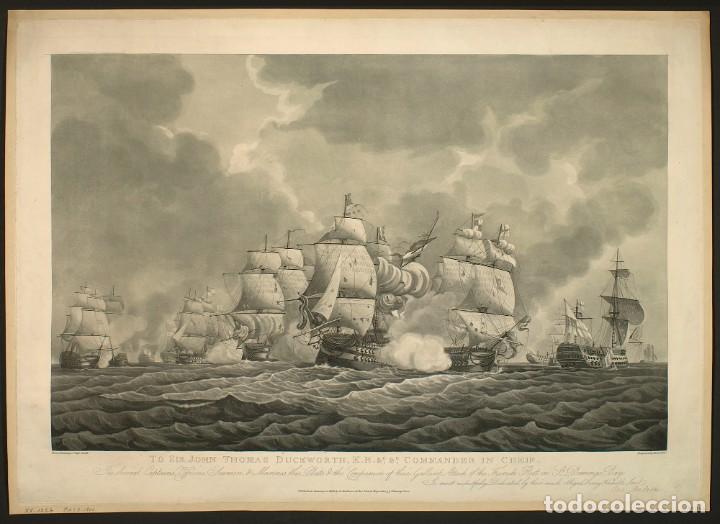 Militaria: R&Eacute;PLICA L&aacute;mina Ataque Santo Domingo, Rep&uacute;blica Dominicana. Francia &ndash; Inglaterra. 1806. Siglo XIX