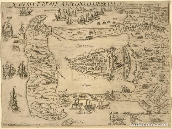 Militaria: R&Eacute;PLICA L&aacute;mina Asedio de Orbetello, Italia. Espa&ntilde;a, Rey Felipe IV, Duque de Arcos, Tercios Espa&ntilde;oles