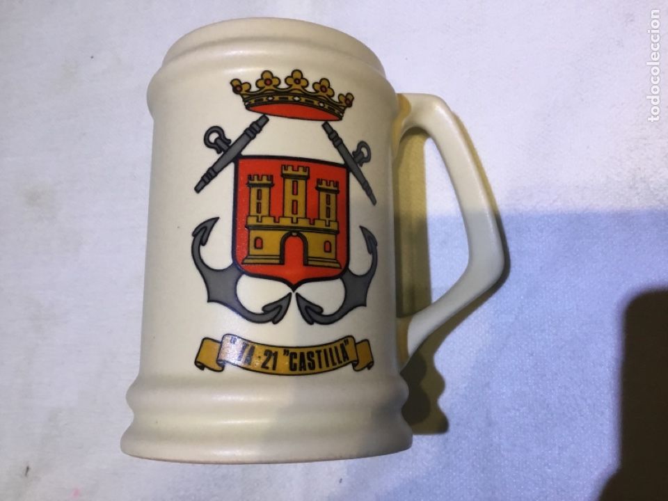 Militaria: JARRA CERVEZA ARMADA. TRANSPORTE CASTILLA