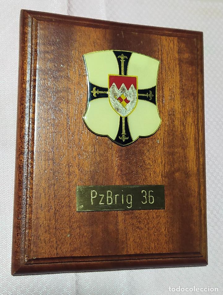 Militaria: METOPA ESMALTADA DE LA BRIGADA PANZER 36 DE CARROS DE COMBATE- ALEMANIA