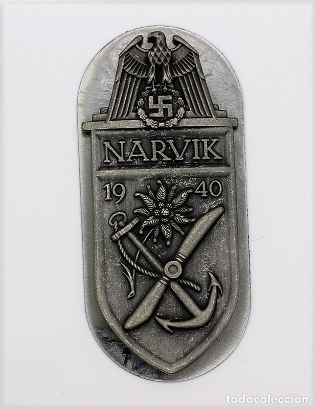 Military Antiques: REPRODUCCI&Oacute;N ESCUDO DE NARVIK