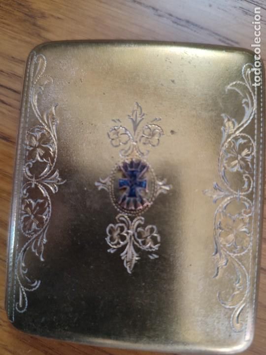 Militaria: Bonita pitillera Divisi&oacute;n Azul