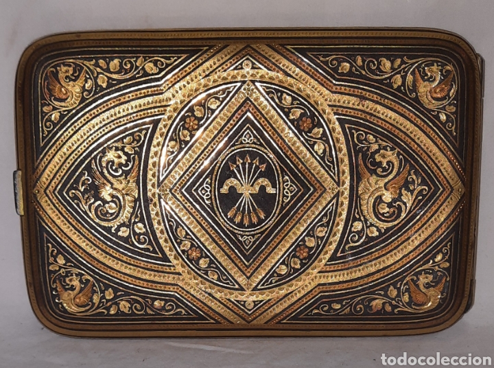 Military Antiques: Magnifica Pitillera Falange artesan&iacute;a Toledo