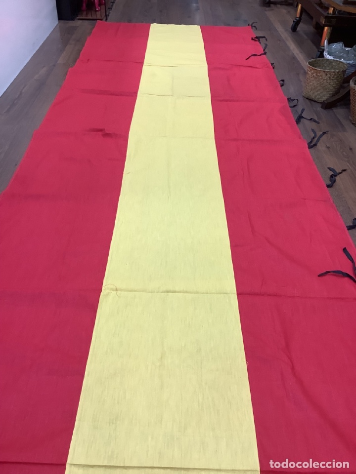 Militaria: ANTIGUA GRAN BANDERA ESPA&Ntilde;A DE BALC&Oacute;N - 3 X 1 METRO - ALGOD&Oacute;N