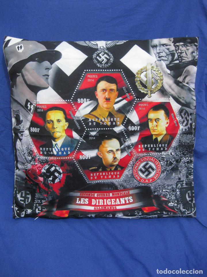 Militaria: FUNDA COJIN JERARCAS NAZI HITLER SPEER HIMMLER GOEBBELS KEITEL D&Ouml;NITZ GOERING G&Ouml;RING PILLOWG