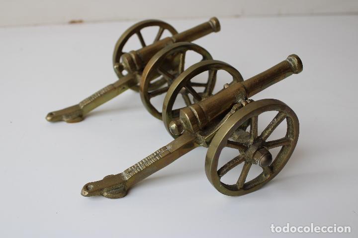 Militaria: pareja de ca&ntilde;ones de bronce