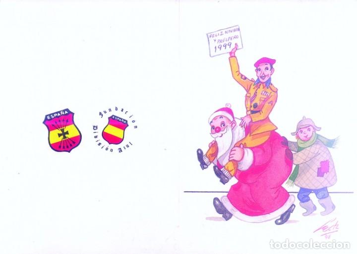 Militaria: POSTAL FELICITACI&Oacute;N HERMANDAD NACIONAL DIVISI&Oacute;N AZUL 1998