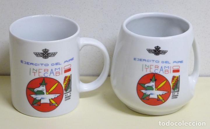 Militaria: 2 JARRAS MILITARES. EJ&Eacute;RCITO DEL AIRE. ALA 78. MANIOBRAS ESPA&Ntilde;A MARRUECOS. 10CM. 700GR