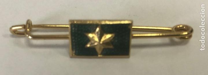Military Antiques: Pasador de mujer, de alferez provisional, fondo de color verde.