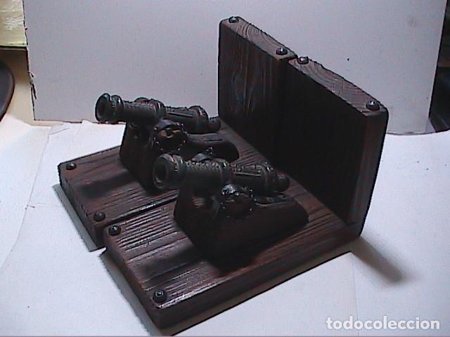 Militaria: LOTE DE POSALIBROS EN MADERA CON CA&Ntilde;ONES DE BRONCE DEL S.XVII.