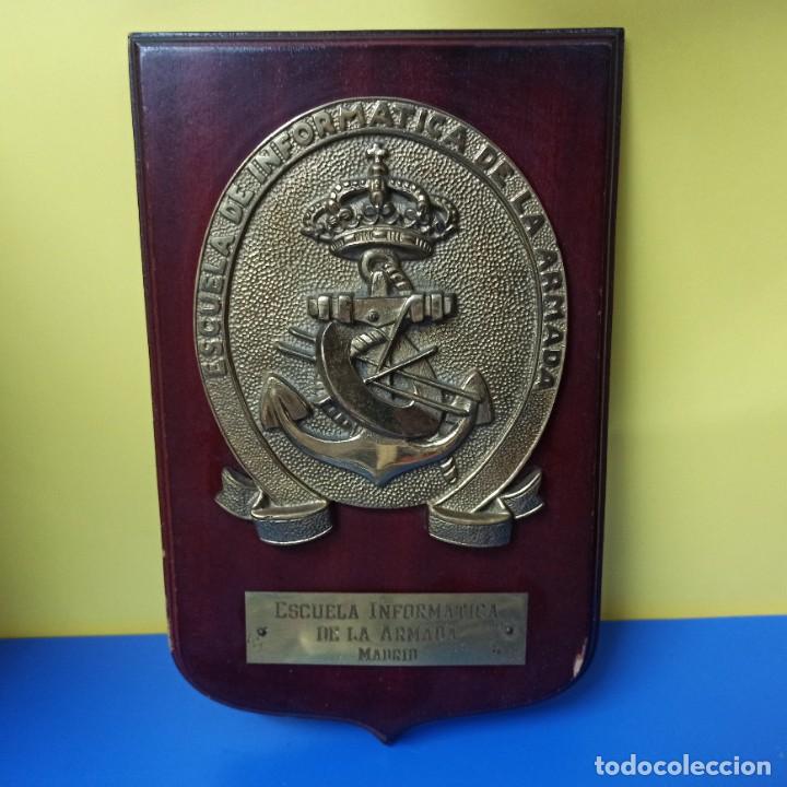 Militaria: PLACA / METOPA NAVAL - ESCUELA DE INFORMATICA DE LA ARMADA MADRID
