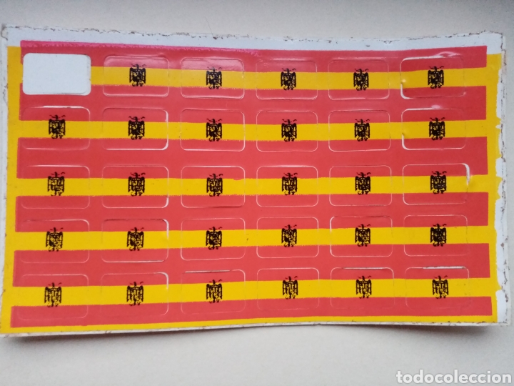 Military Antiques: Pegatinas bandera de Espa&ntilde;a con escudo del Aguila.