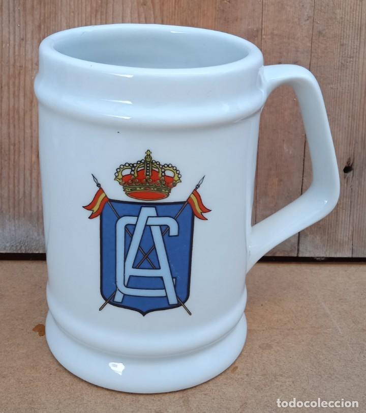 Militaria: jarra cerveza academia caballeria