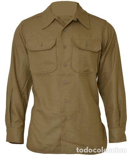 Military Antiques: REPRODUCCION CAMISA DE SERVICIO US M37 MOSTAZA