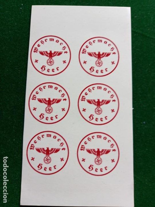 Military Antiques: Conjunto de 6 sellos de la Whermatch. Alemania 2&deg;Guerra Mundial.