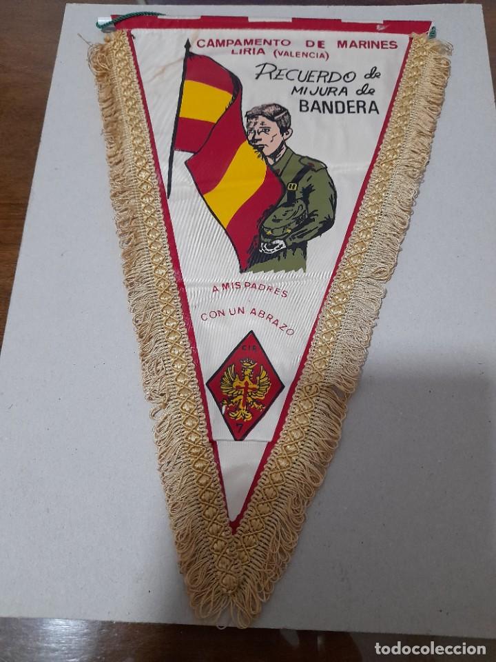Military Antiques: Bander&iacute;n recordatorio de la jura de bandera CIR 7 Marines Liria Valencia