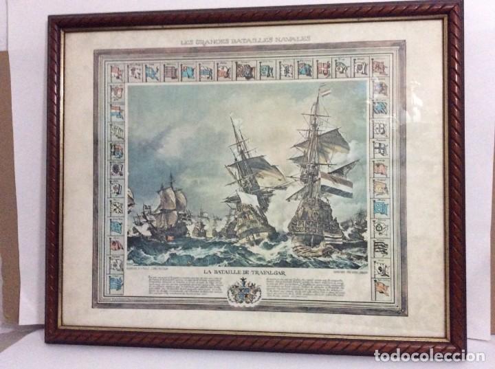 Militaria: Gran cuadro de una Batalla Naval &ndash; &laquo; La Bataille de Trafalgar &raquo;
