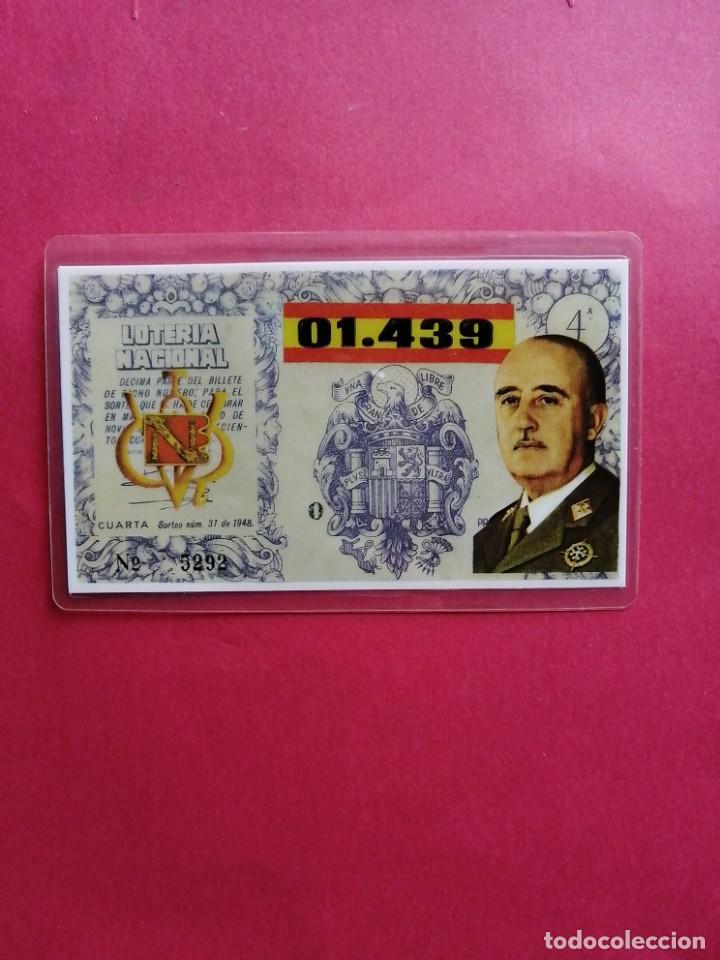 Military Antiques: Loter&iacute;a Franco, plastificada