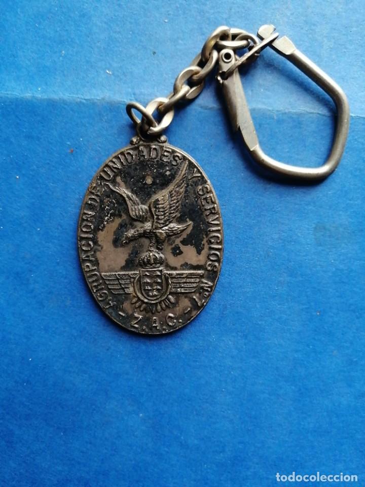 Militaria: Llavero militar Agrupaci&oacute;nes de Unidades y Servicios 7 Z. A. C.