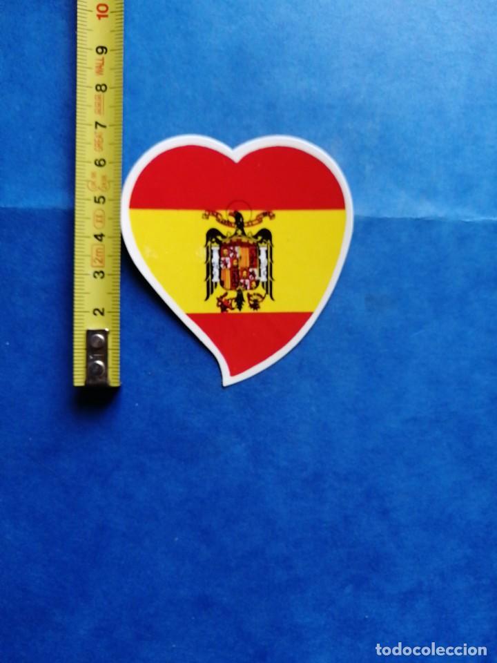 Military Antiques: Pegatina Bandera Espa&ntilde;a con Aguila de San Juan