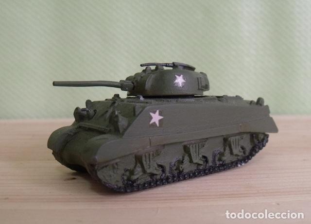 Militaria: Tanque Miniatura Plomo Carro Combate Sherman M4 - Segunda Guerra Mundial - Escala 1:87