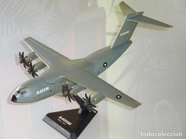Militaria: MAQUETA AVI&Oacute;N MILITAR TRANSPORTE. A400M ROLL-OUT. 1:200. 24CM. 140GR