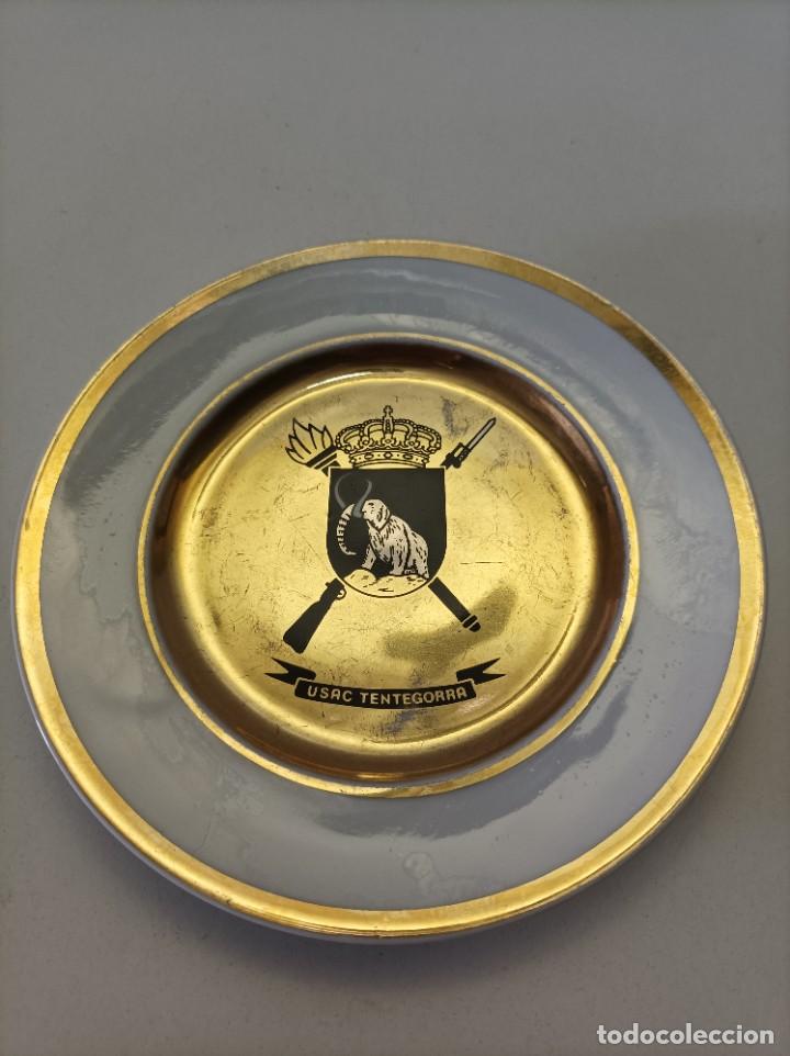 Military Antiques: PLATO CERAMICO. Unidad de Servicios del Acuartelamiento USAC. Tentegorra. Cartagena.