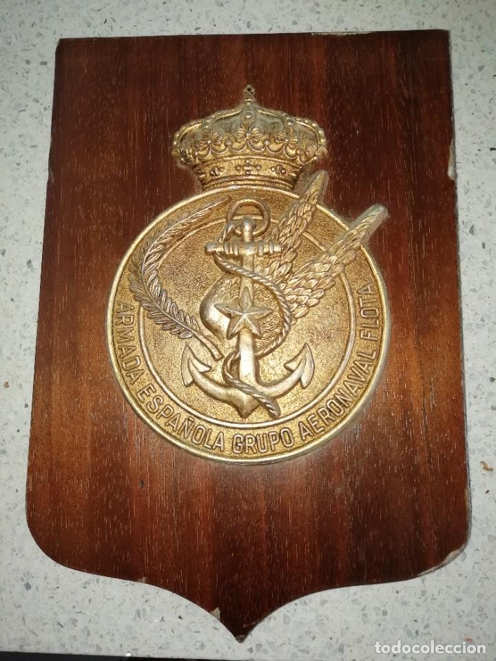 Military Antiques: Metopa armada espa&ntilde;ola grupo aeronaval flota bronce