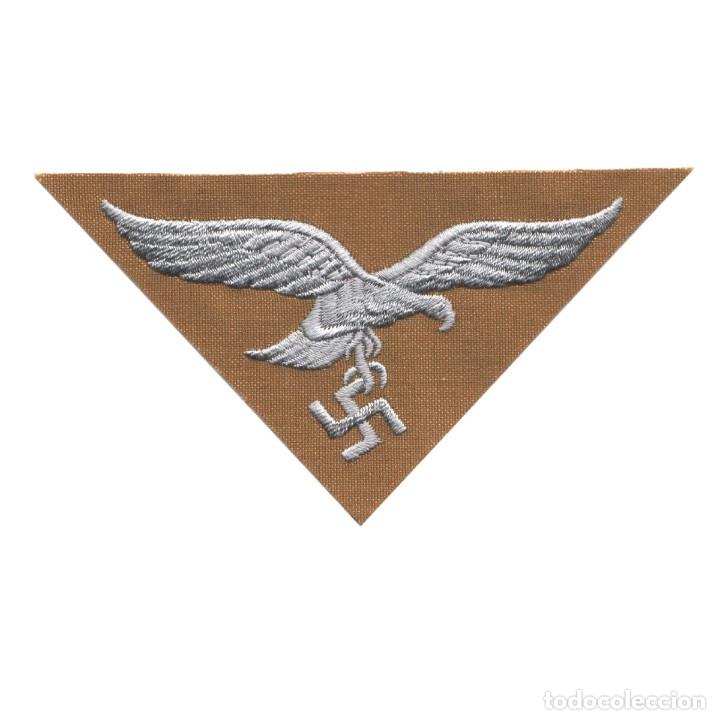 Military Antiques: Reproduccion &Aacute;guila de pecho tropical de la Luftwaffe - bordada en algod&oacute;n caqui - versi&oacute;n trapezoid