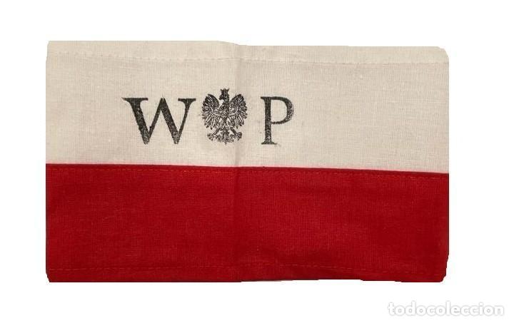 Military Antiques: Brazalete del Ej&eacute;rcito Nacional Polaco blanco y rojo con sello