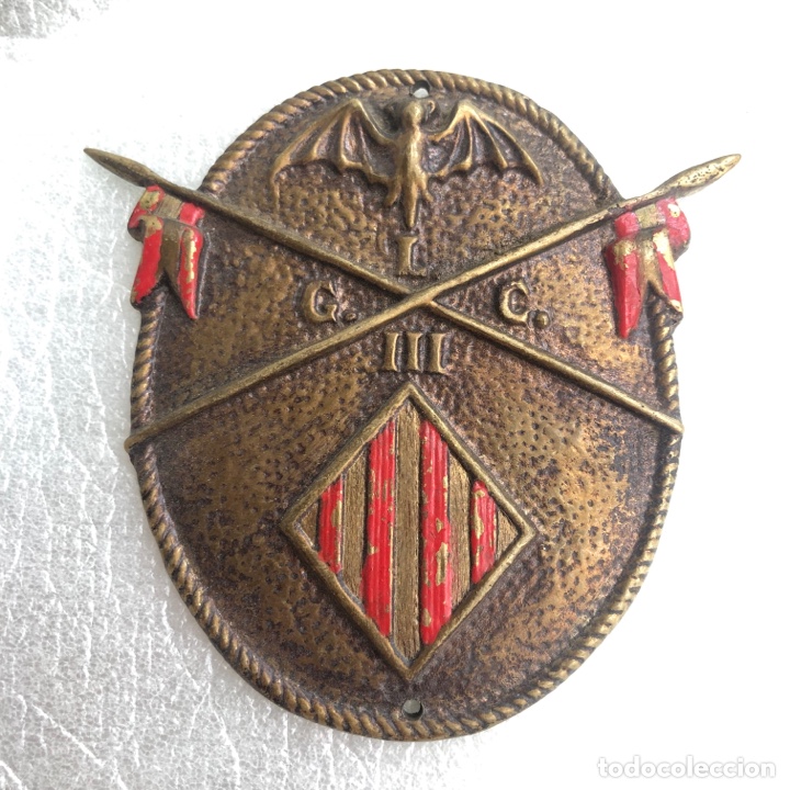 Military Antiques: GRUPO LIGERO DE CABALLERIA III-BRIDOT III-METOPA AUTENTICA ORIGINAL.